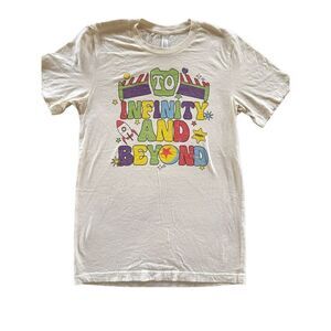 Small cream Toy Story Buzz Lightyear Etsy To Infinity & Beyond t-shirt Disney te